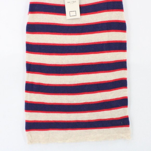 Mo:vint Pencil Skirt Womens Beige Striped Knit Stretch Medium M New With Tags - Picture 4 of 9
